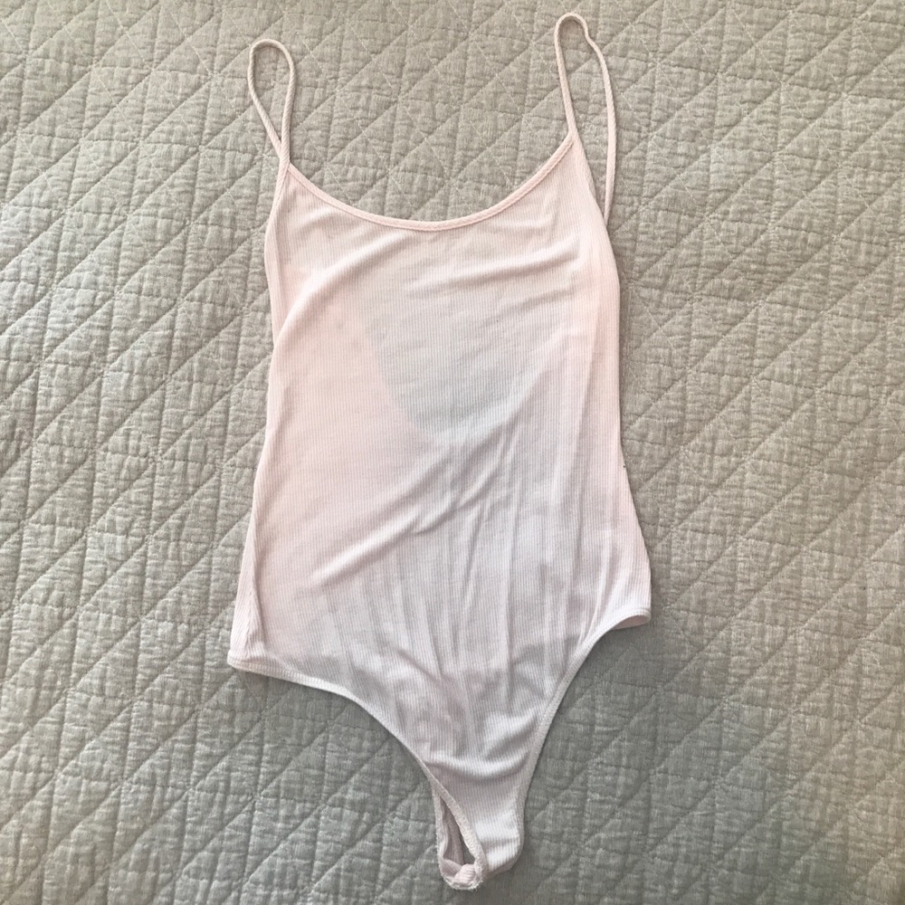 Pink American Apparel Bodysuit